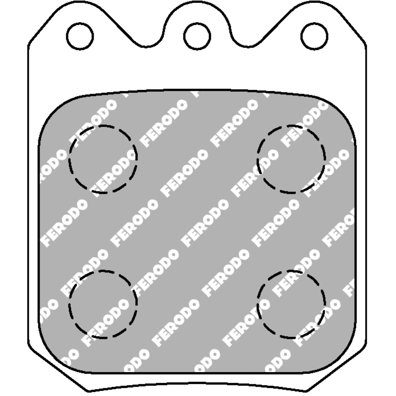 Plaquettes de frein FERODO FRP3104 DS3.12 50,3 mm x 58 mm x 12,7 mm