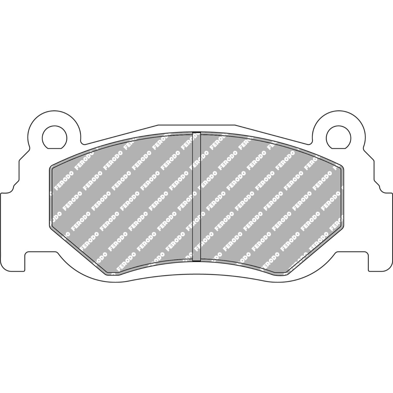 Plaquettes de frein FERODO FRP3122 DS2500 143.6 x 63 x 17.5 mm