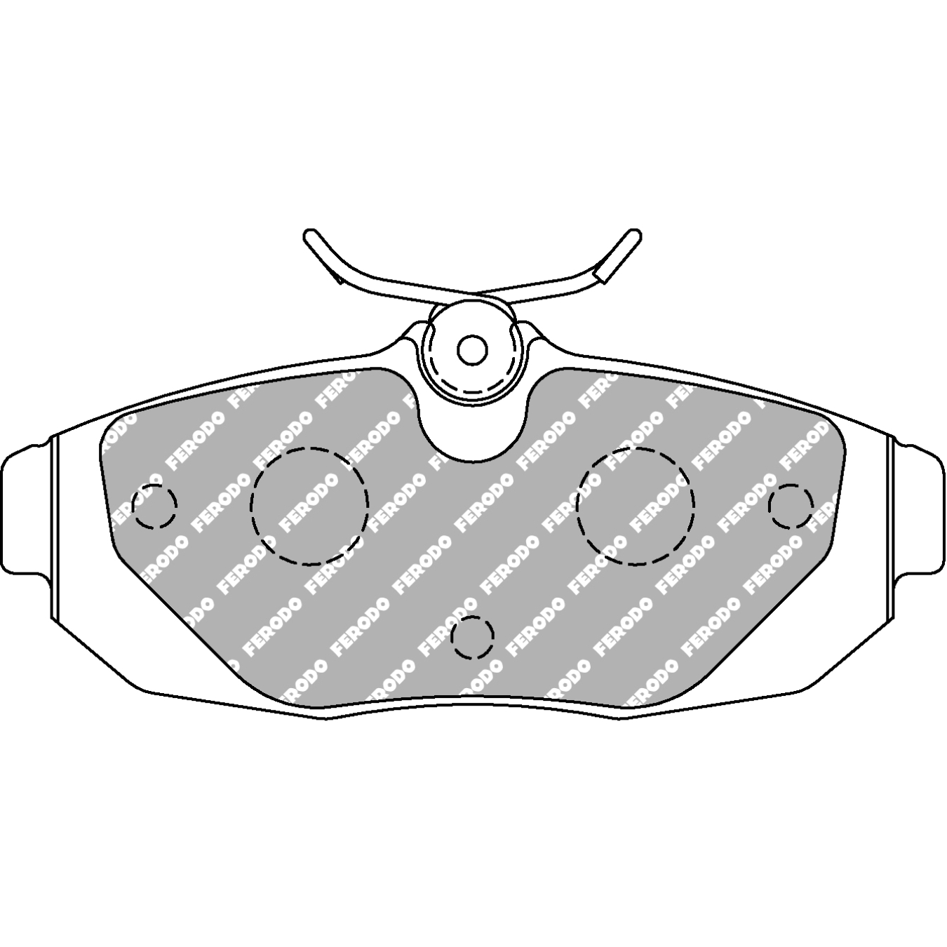 Plaquettes de frein FERODO FRP3130 DS2500 113 mm x 48 mm x 16,6 mm