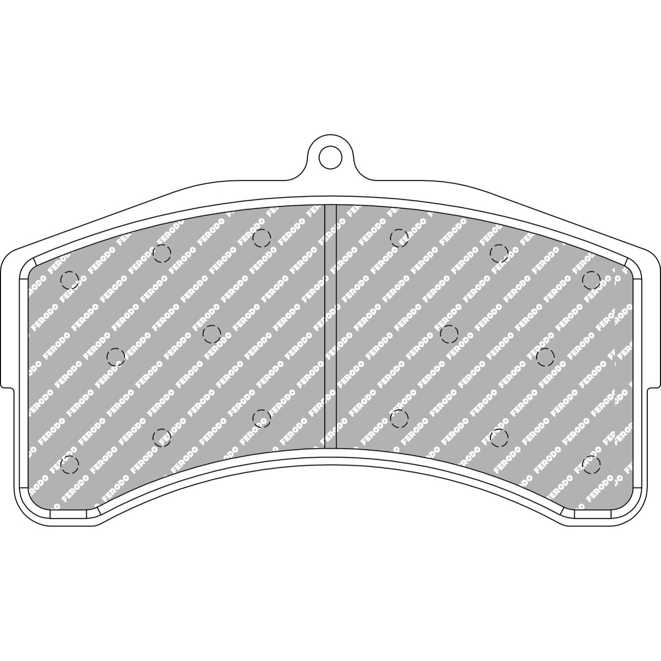 Plaquettes de frein FERODO FRP3165 DS3.12 172 x 102 x 32 mm