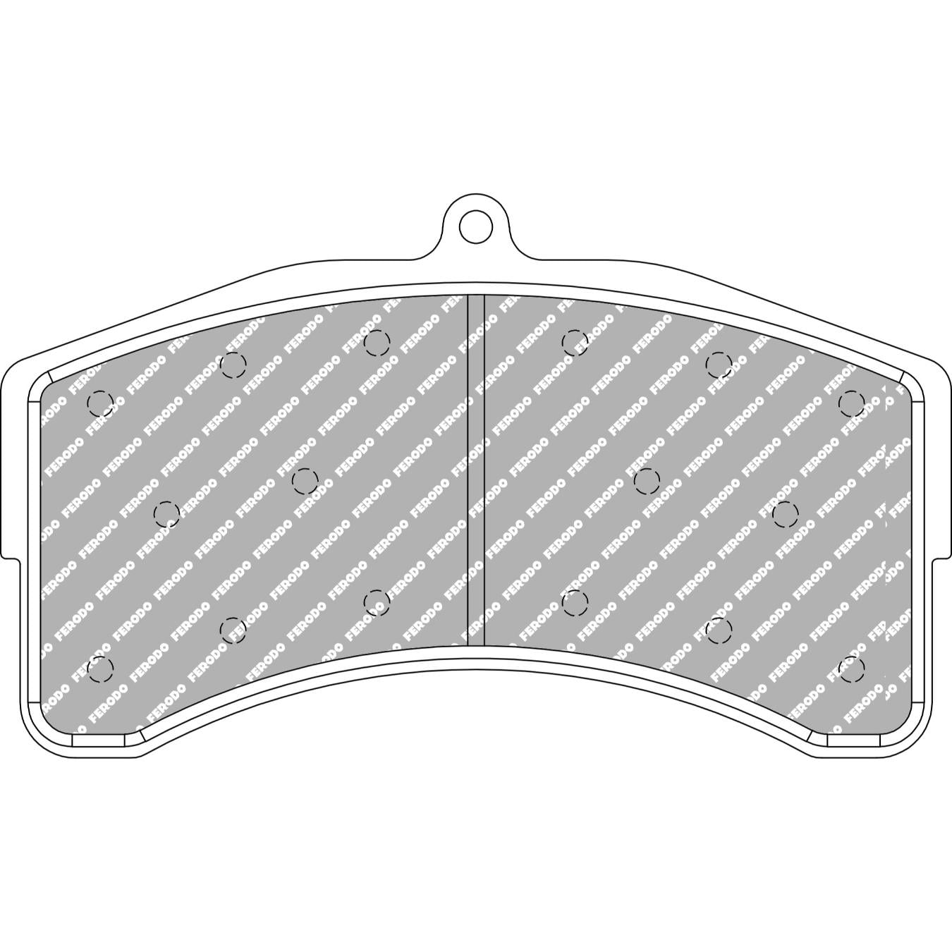 Plaquettes de frein FERODO FRP3165 TL180 172 x 102 x 32 mm