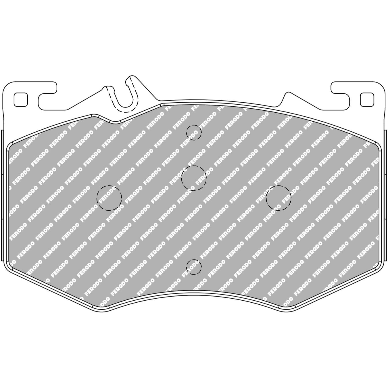 Plaquettes de frein FERODO FRP3166 DS2500 154.6 x 93.2 x 17 mm