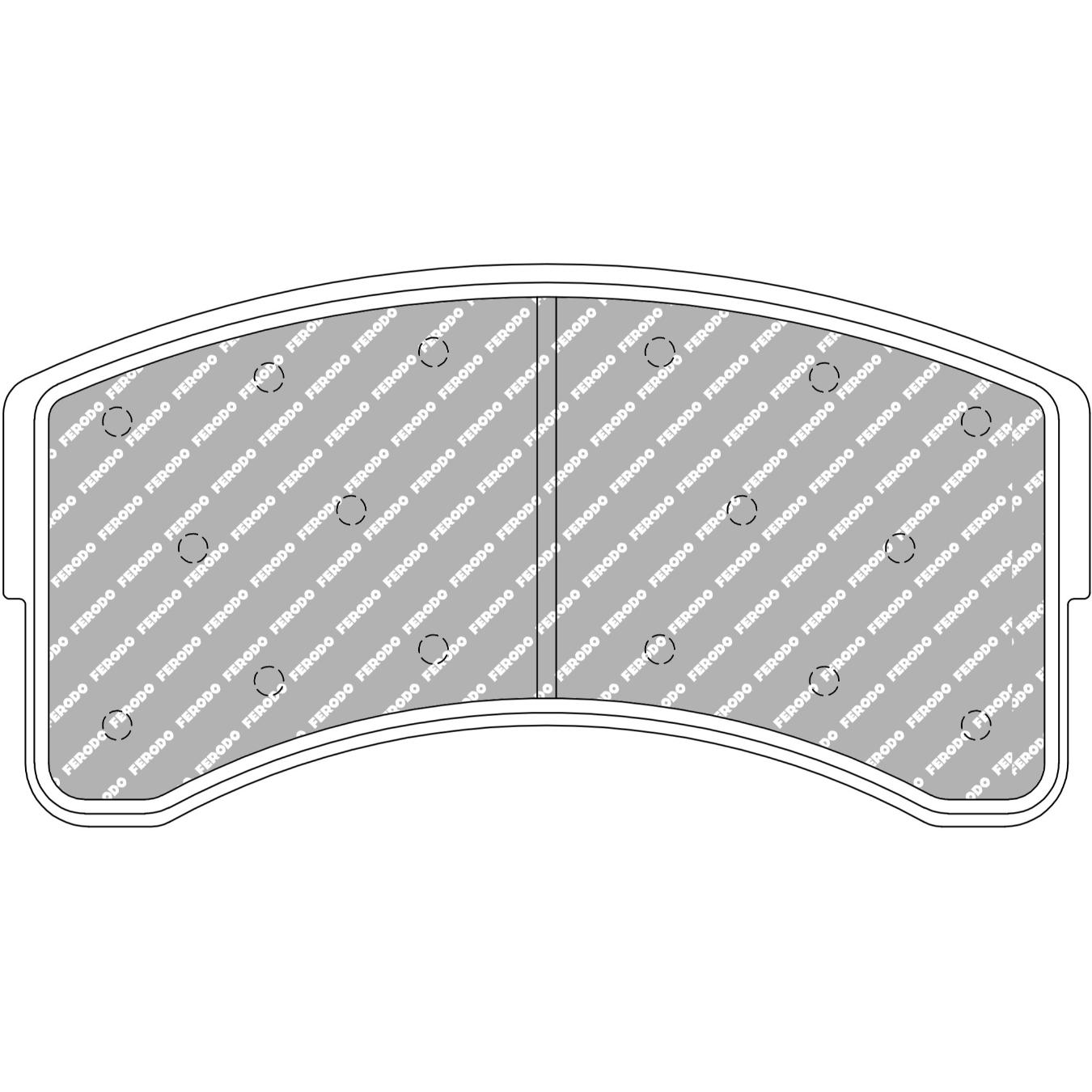 Plaquettes de frein FERODO FRP3168 DS3.12 172 x 89.3 x 32 mm