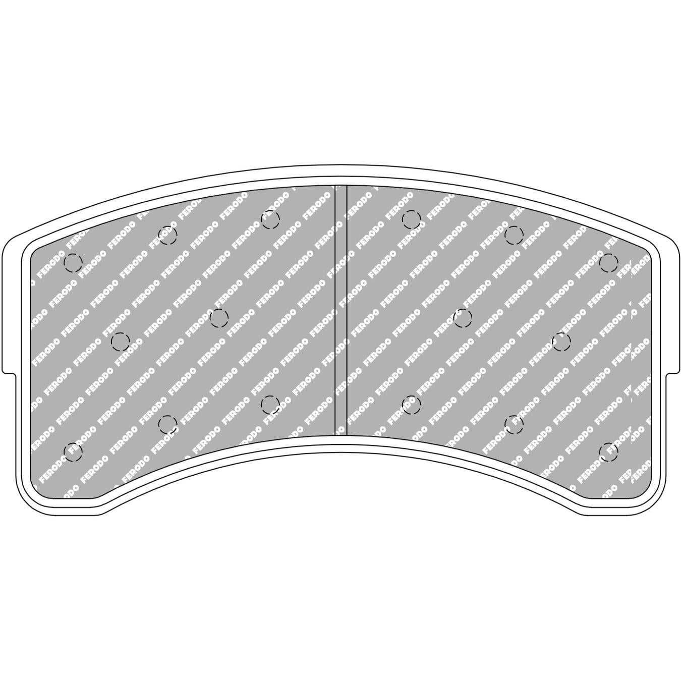 Plaquettes de frein FERODO FRP3168 TL180 172 x 89.3 x 32 mm