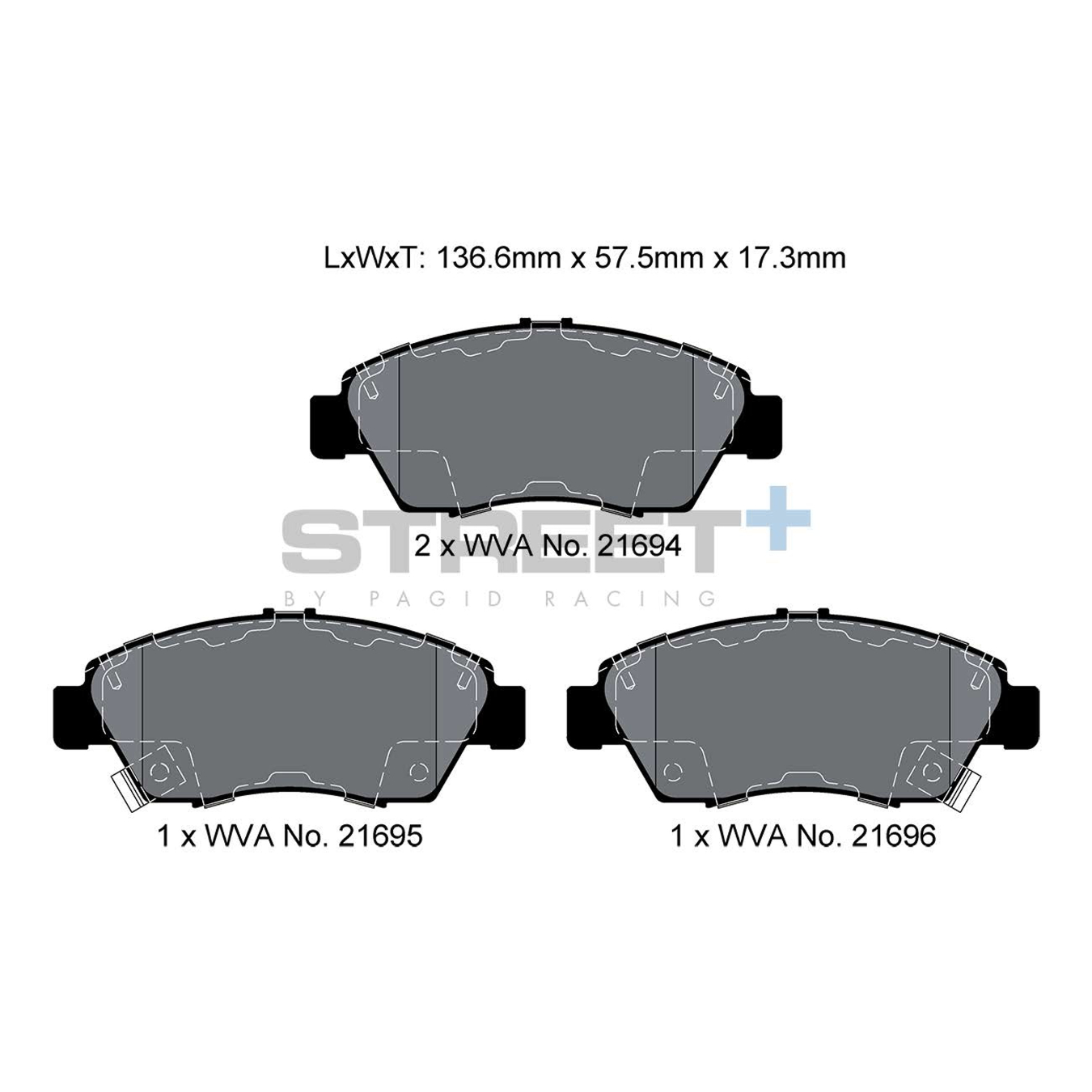 Plaquettes de Frein PAGID STREET Plus T8006