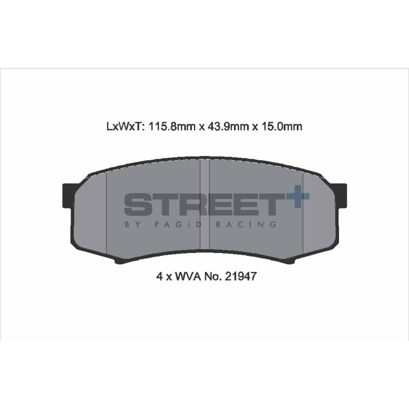 Plaquettes de Frein PAGID STREET Plus T8007