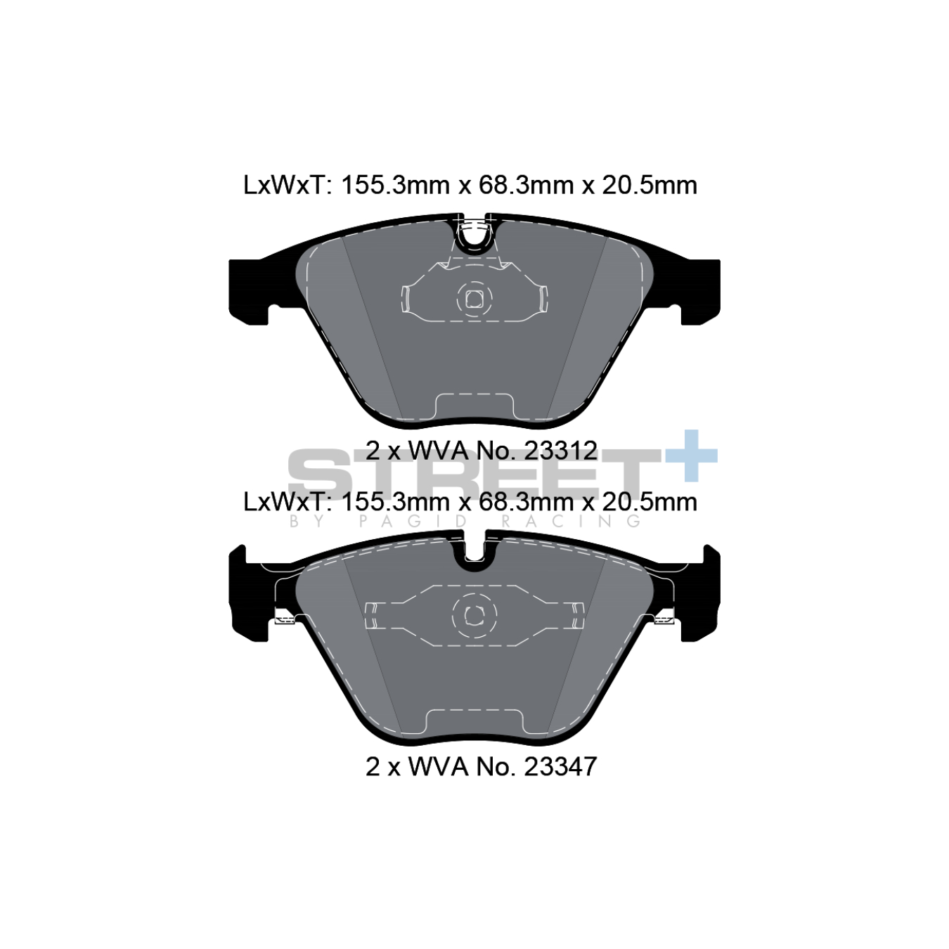 Plaquettes de Frein PAGID STREET Plus T8023