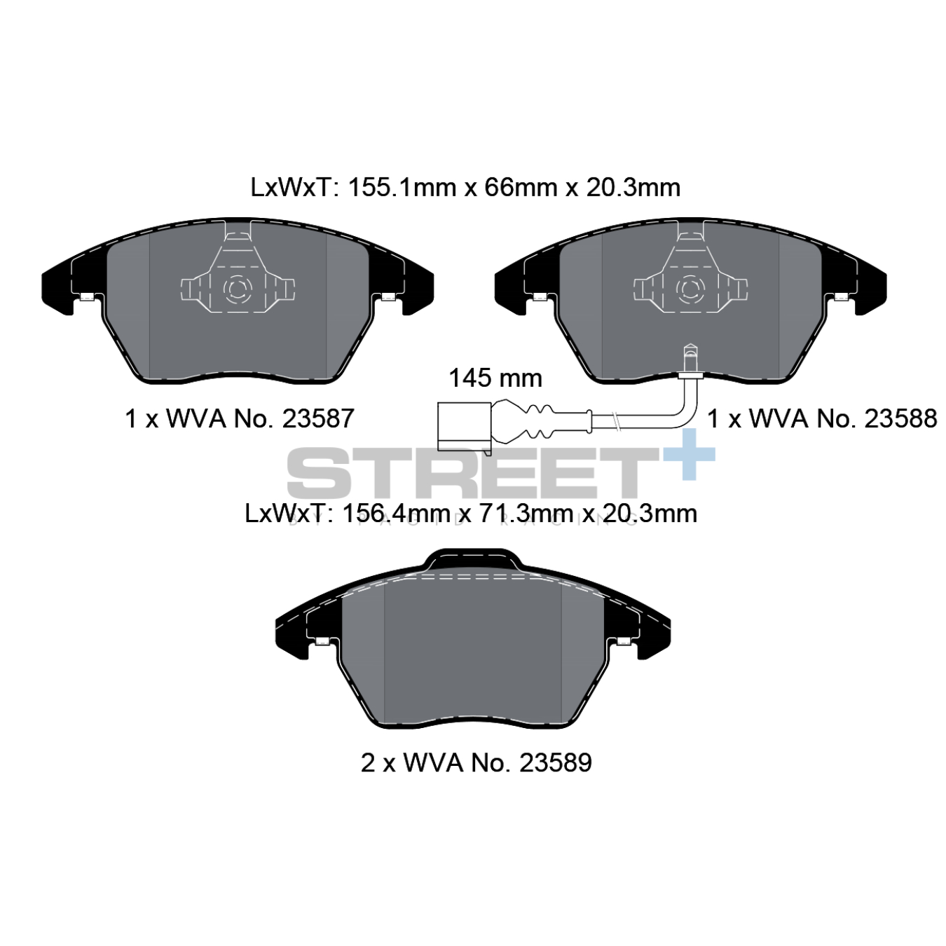 Plaquettes de Frein PAGID STREET Plus T8033