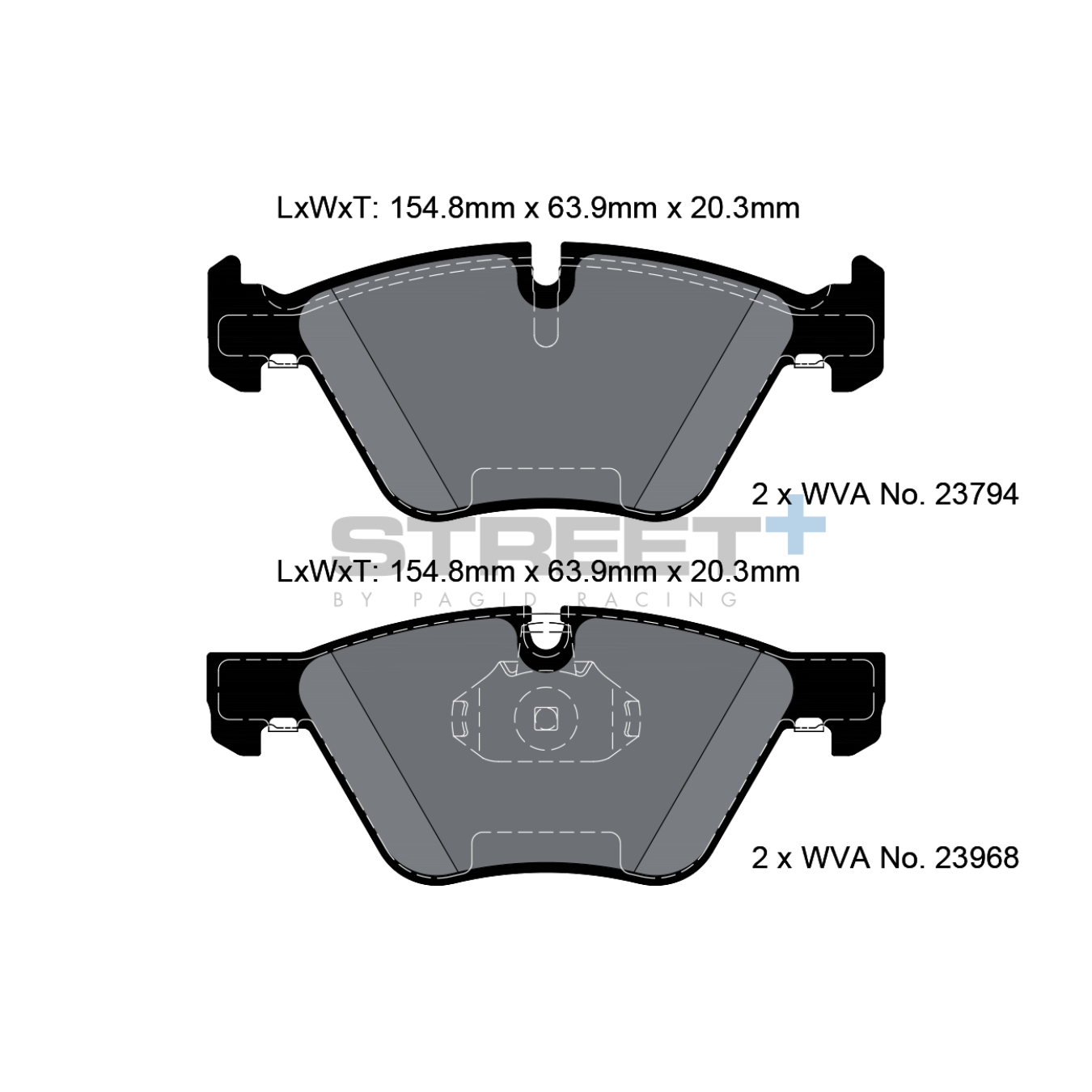 Plaquettes de Frein PAGID STREET Plus T8045
