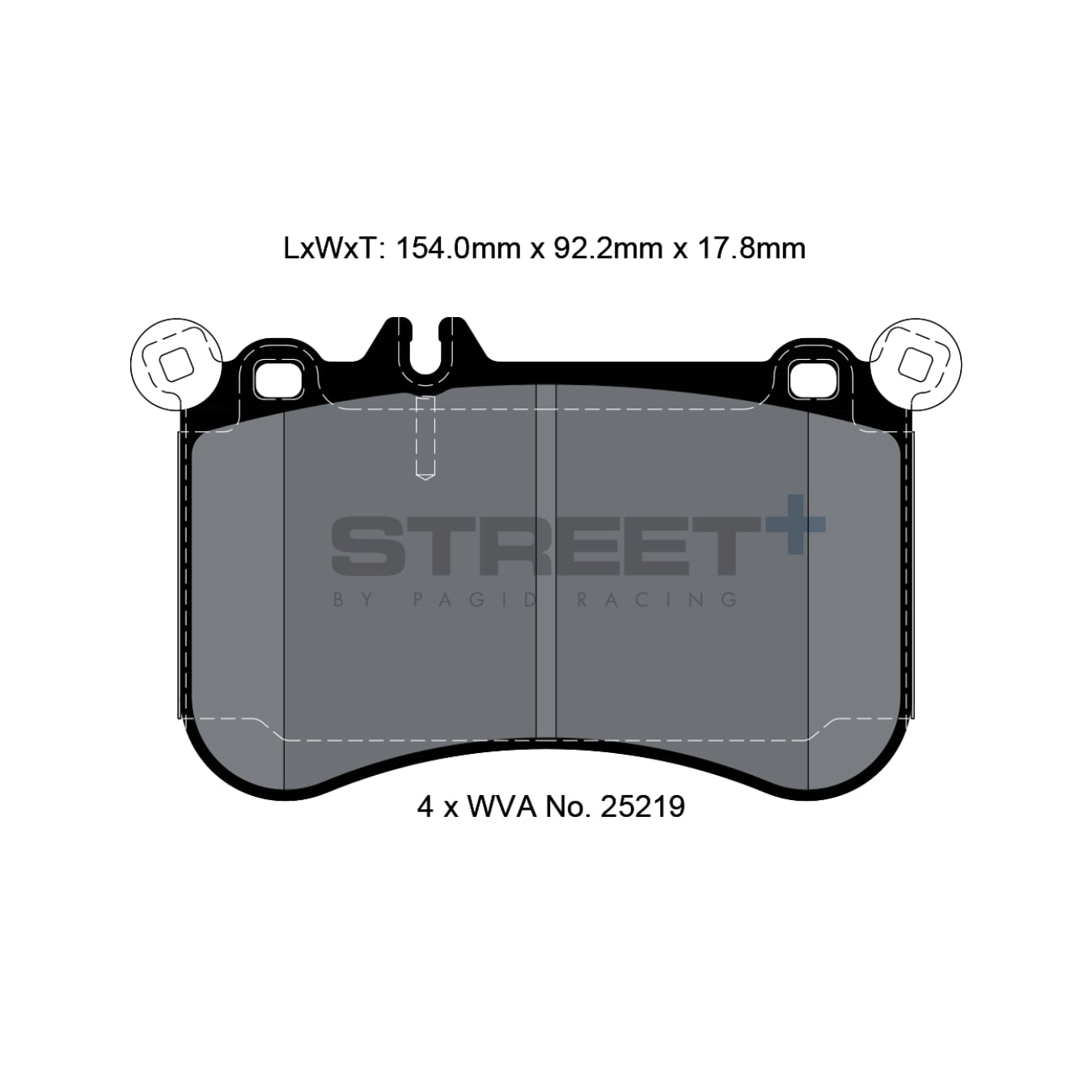 Plaquettes de Frein PAGID STREET Plus T8116