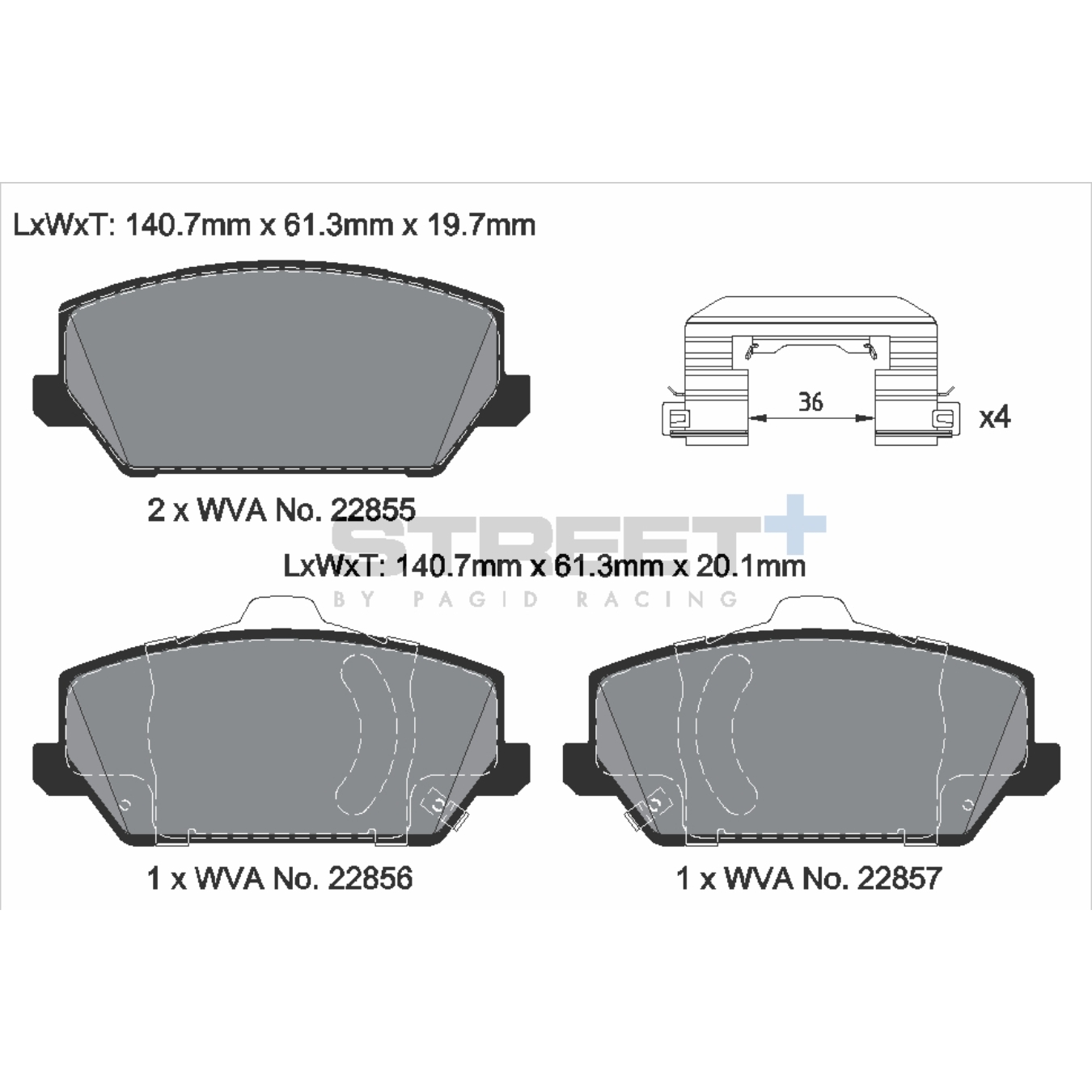 Plaquettes de Frein PAGID STREET Plus T8229