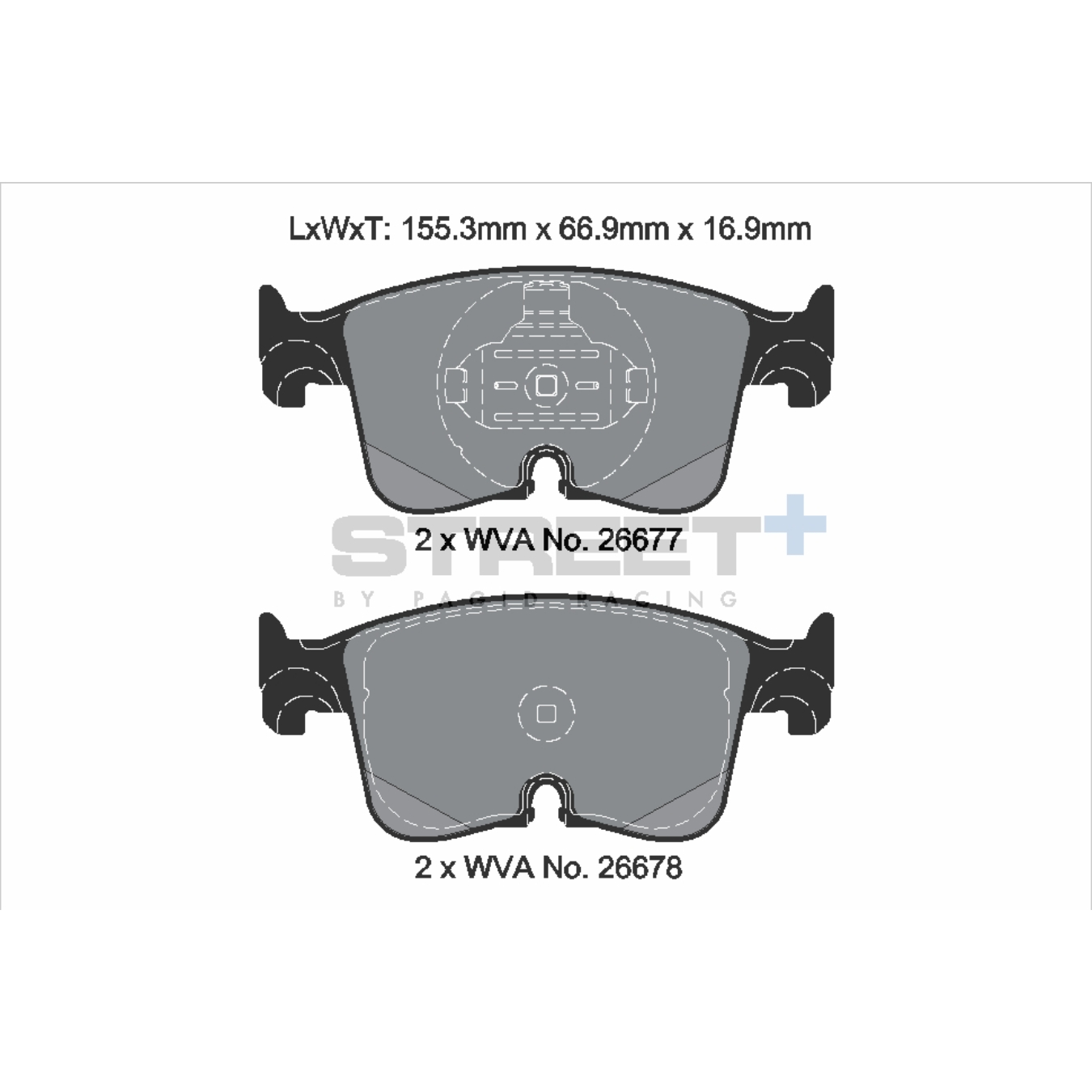 Plaquettes de Frein PAGID STREET Plus T8231