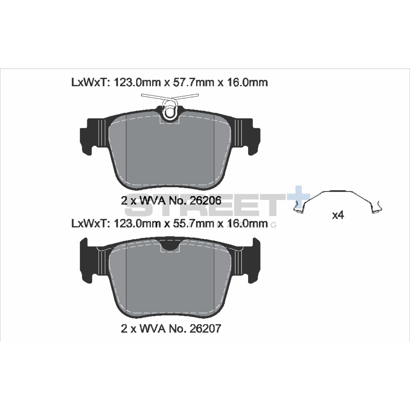 Plaquettes de Frein PAGID STREET Plus T8232