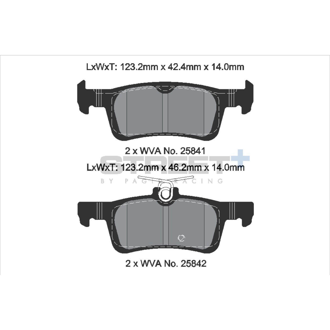 Plaquettes de Frein PAGID STREET Plus T8235