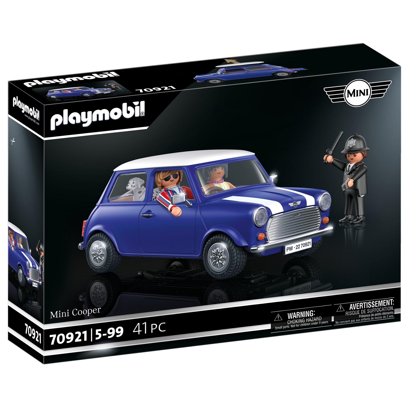 Jouet PLAYMOBIL Mini Cooper bleue