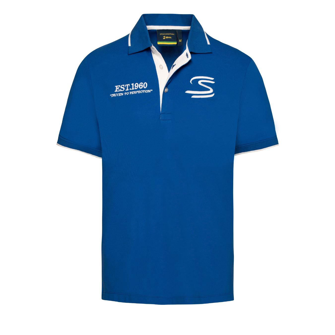 Polo Ayrton Senna Est 1960 de couleur bleu pour homme