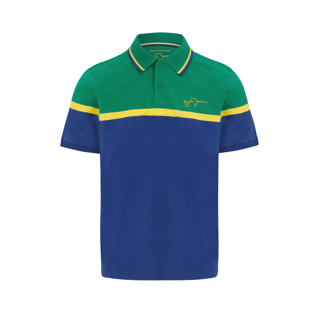 Polo AYRTON SENNA Rayures bleu pour homme