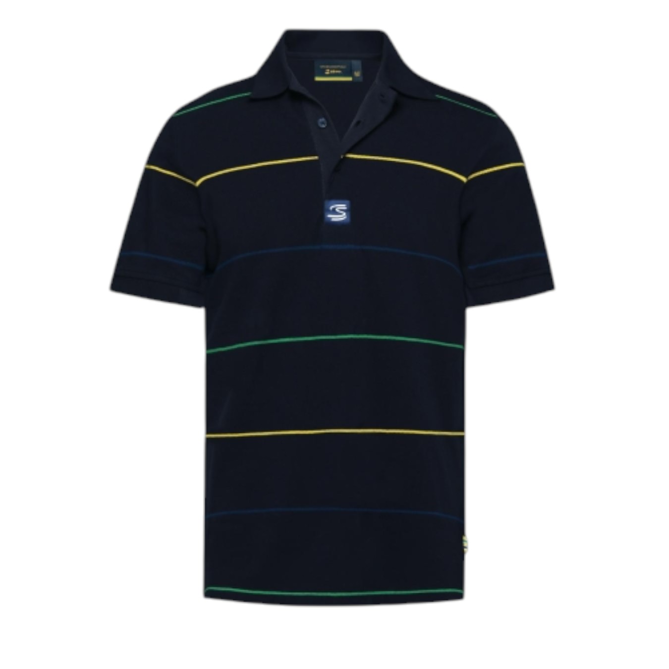 Polo Ayrton Senna Stipe de couleur navy pour homme