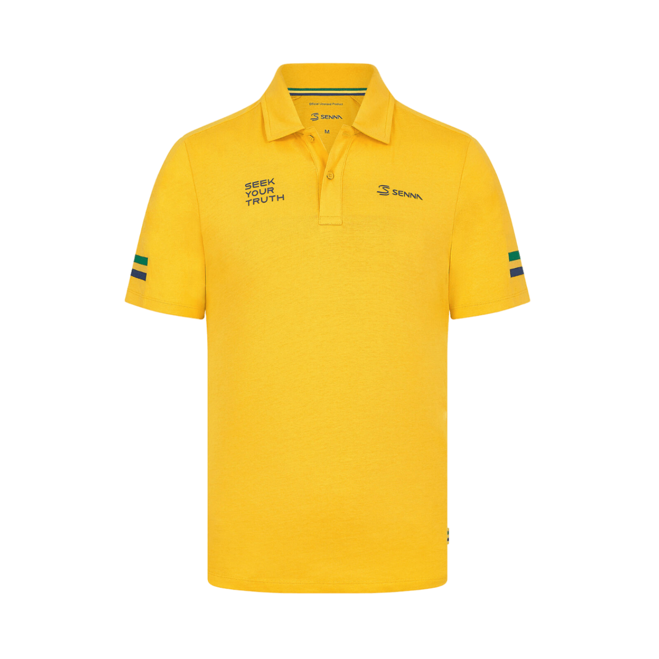 Polo AYRTON SENNA Stripe Jaune pour Homme SEN24_PLH_STR