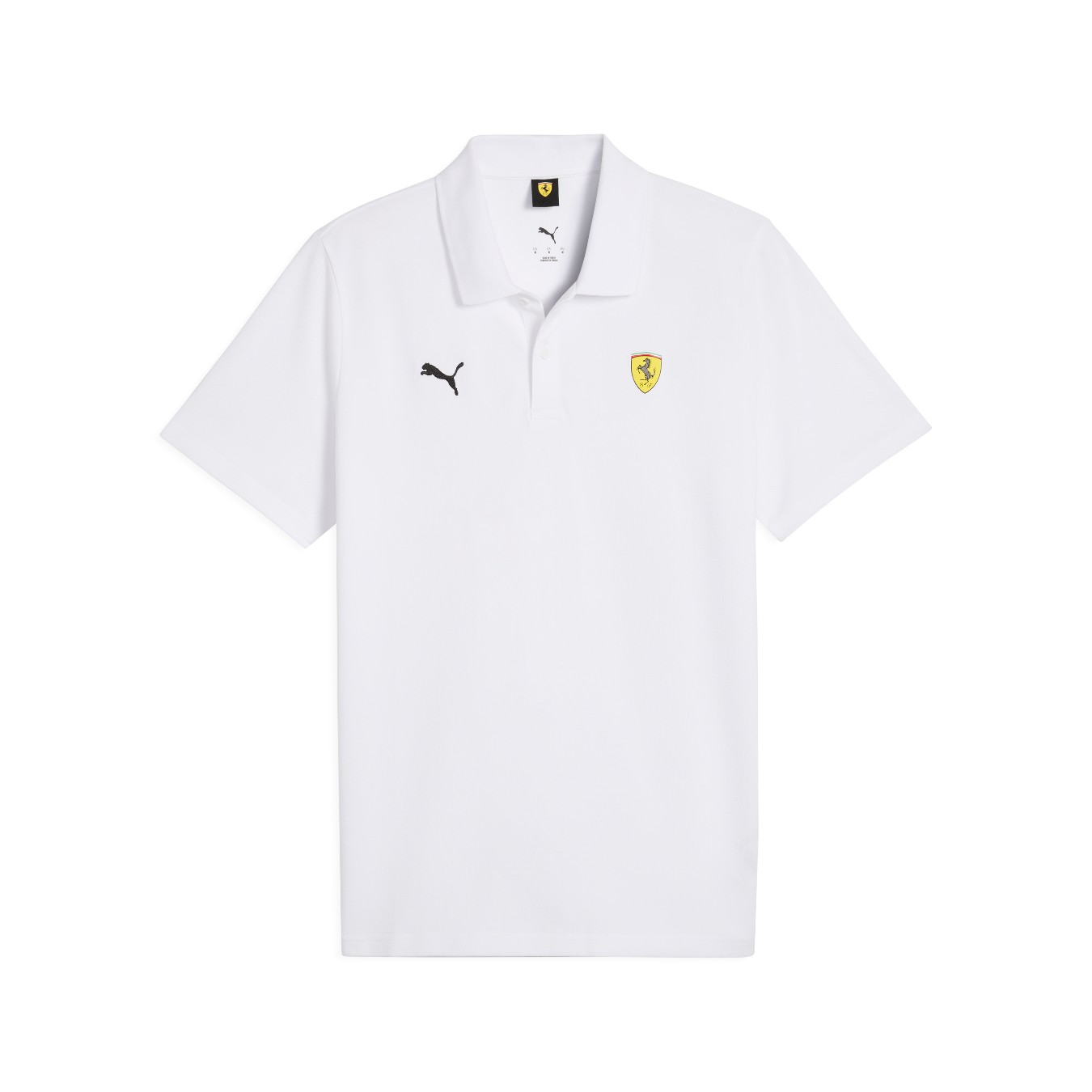 Polo Ferrari F1 Mini Logo Blanc Homme Taille