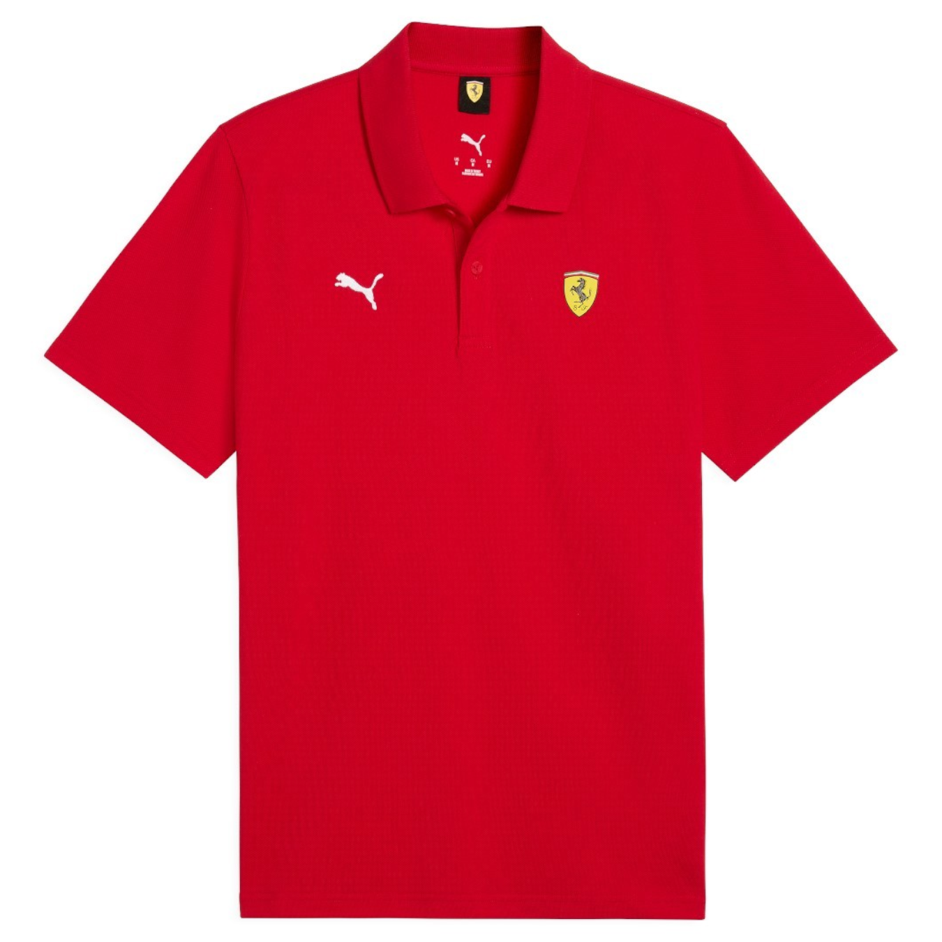 Polo Ferrari F1 Mini Logo Rouge Homme