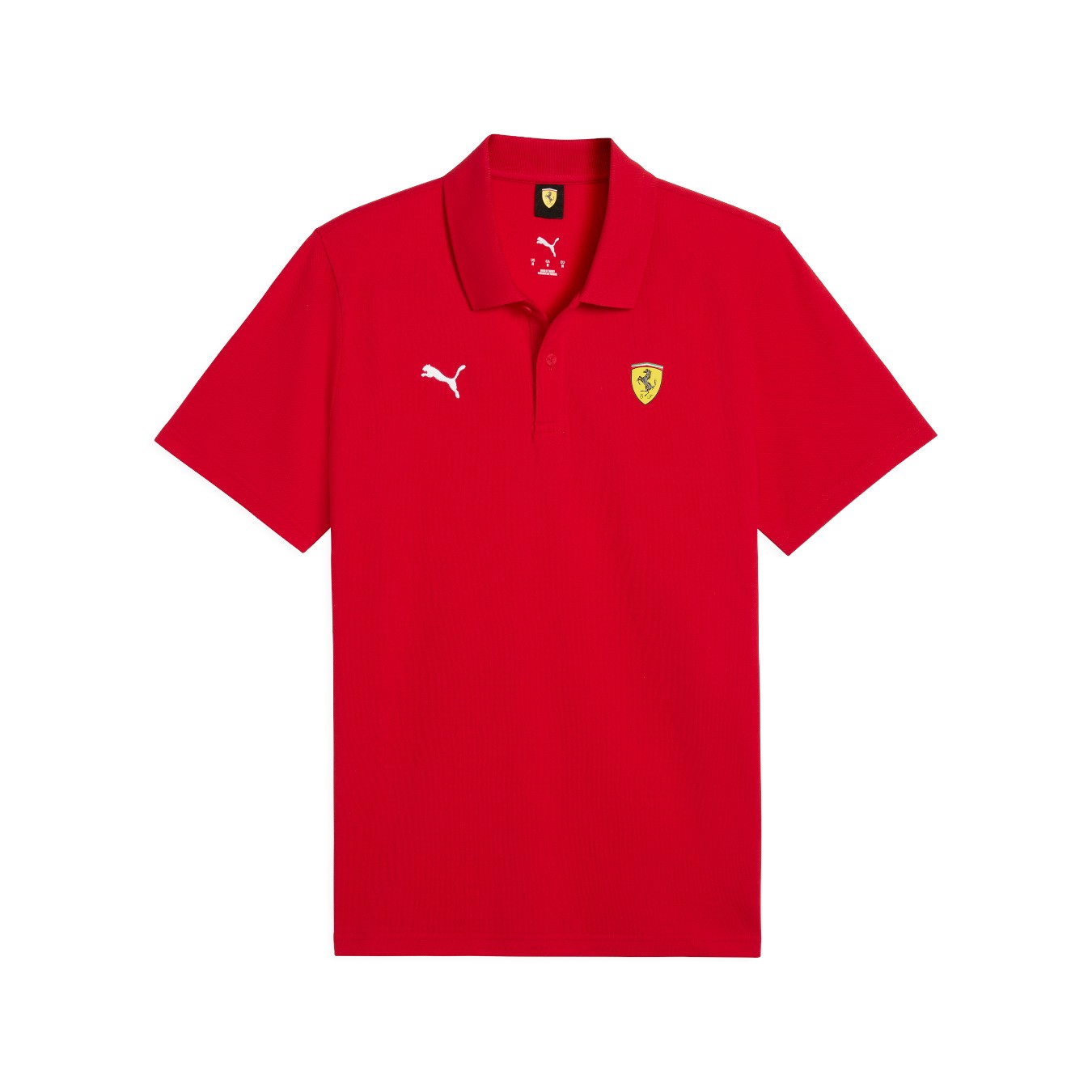 Polo Ferrari F1 Mini Logo Rouge Homme