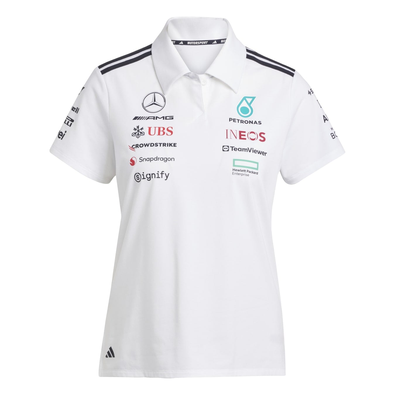 Polo Mercedes AMG Team blanc femme