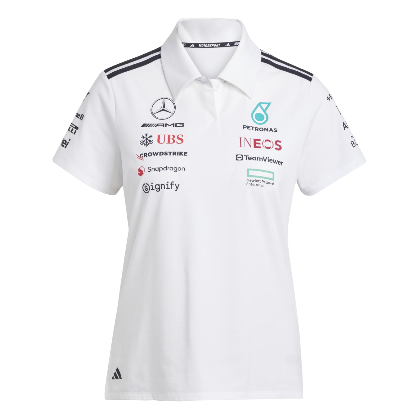 Polo Mercedes AMG Team blanc femme