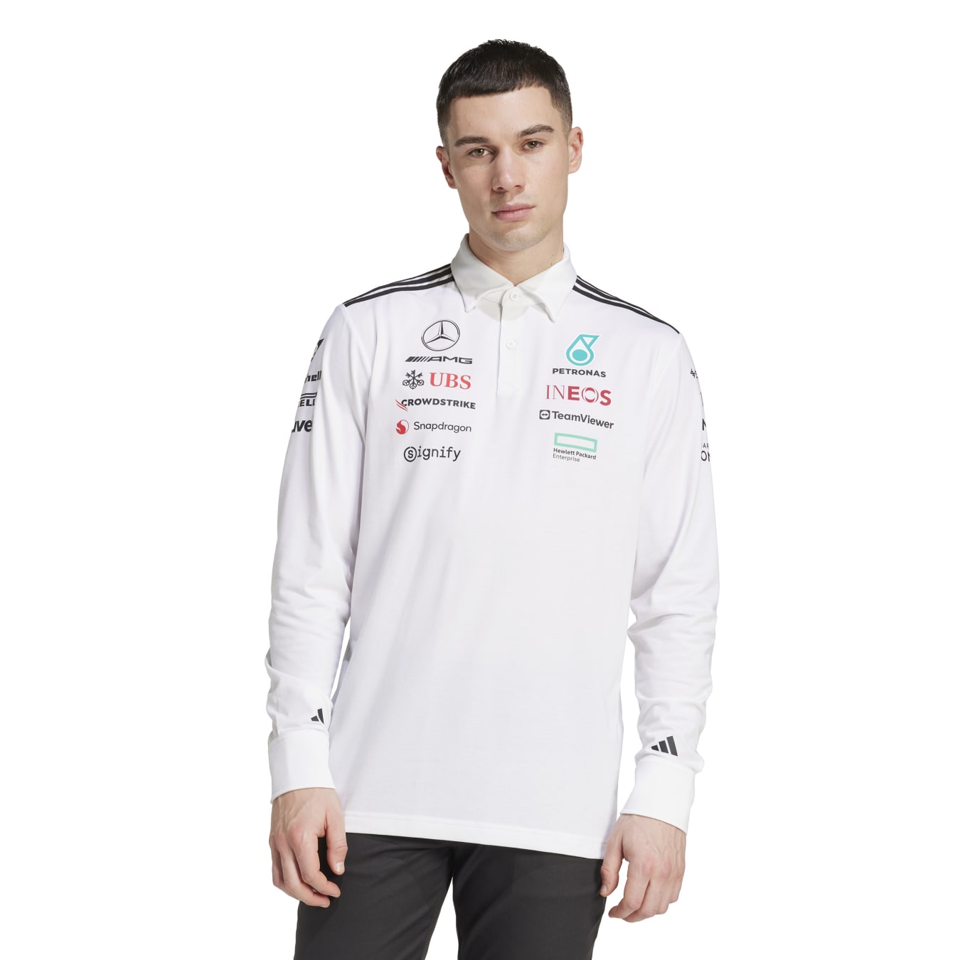 Polo Mercedes AMG Team blanc homme