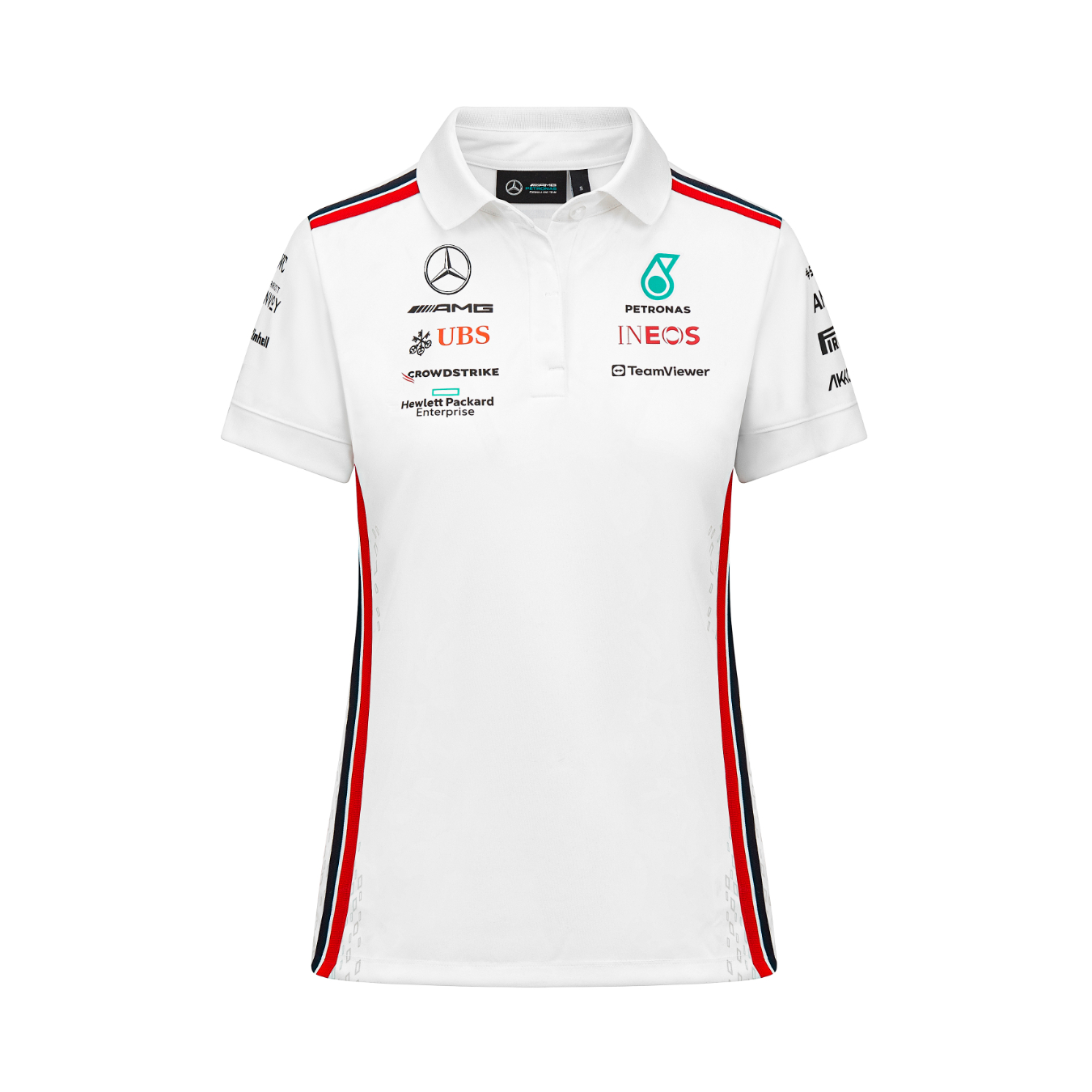 Polo MERCEDES AMG Team Replica Blanc pour femme