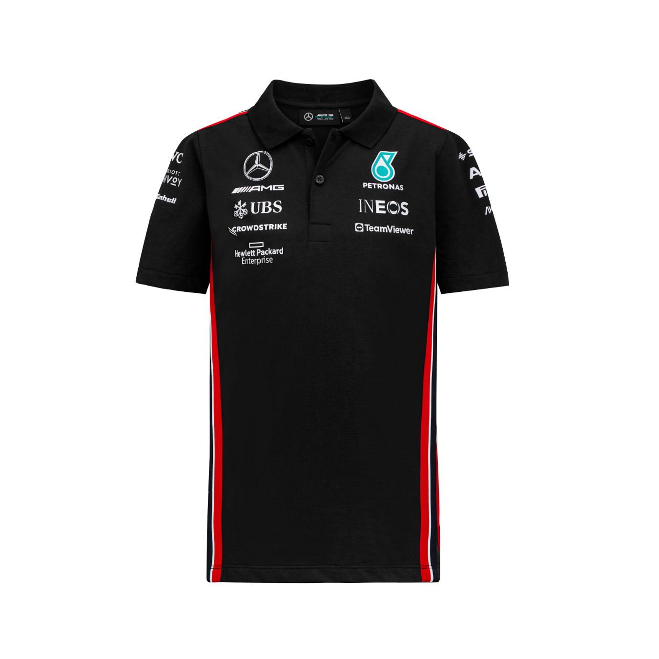Polo MERCEDES AMG Team Replica Noir pour enfant