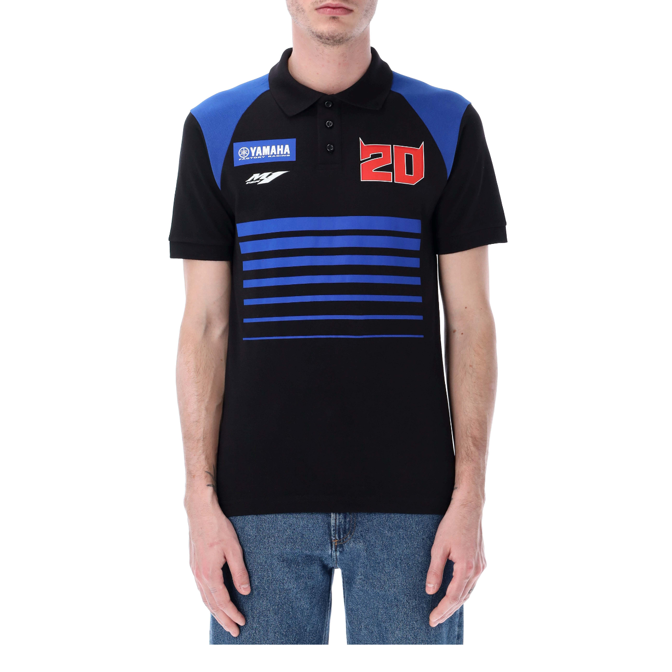 Polo QUARTARARO Dual Yamaha Noir pour homme