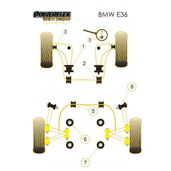 Powerflex Arrière à Bras Bush PFR5-3608 pour BMW E36 E46 série 3 Z4 M3 Powerflex Arrière à Bras Bush PFR5-3608 pour BMW E36 E46 série 3 Z4 M3