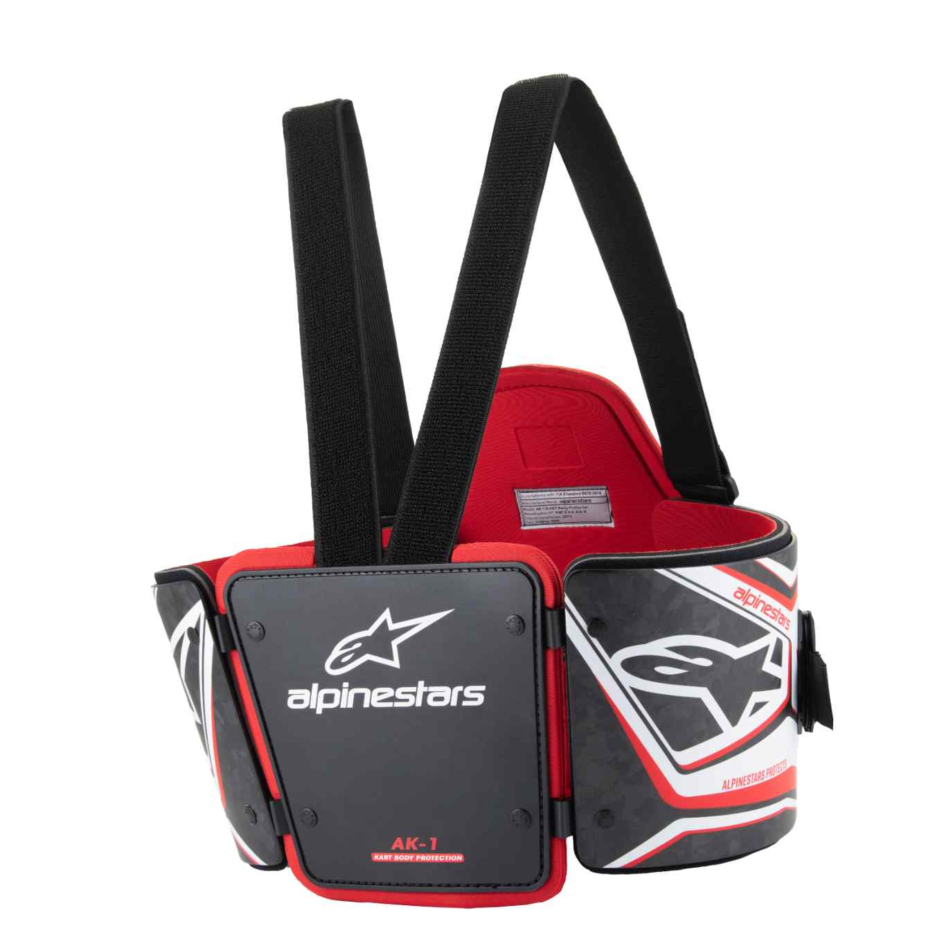 Protection Karting Enfant ALPINESTARS AK 1 FIA 8870 2018 Noir Blanc Rouge