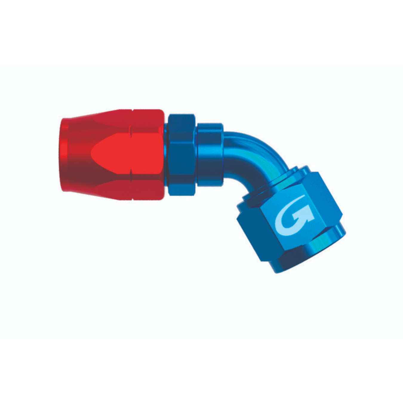 Raccord GOODRIDGE 236 60° Dash 16 1 5/16 JIC X 12 en Alu Rouge/Bleu