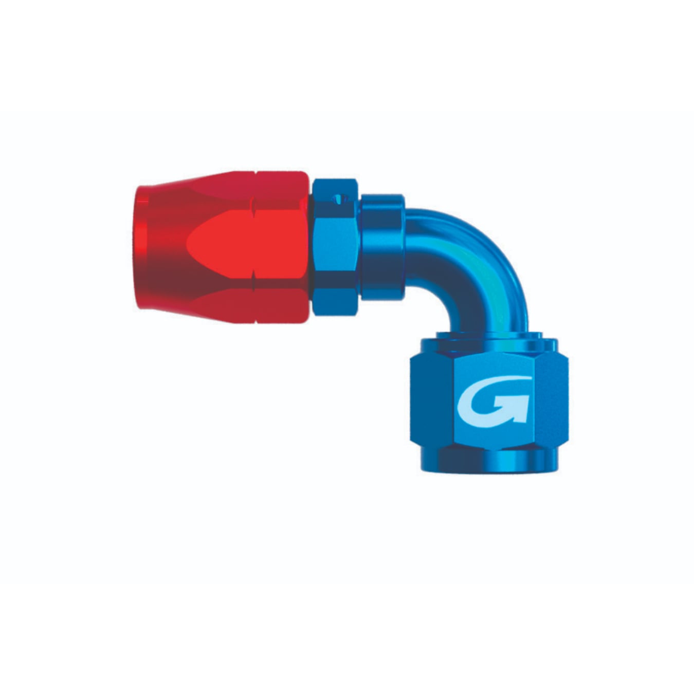 Raccord GOODRIDGE 236 90° Dash 6 9/16 JIC X 18 en Alu Rouge/Bleu