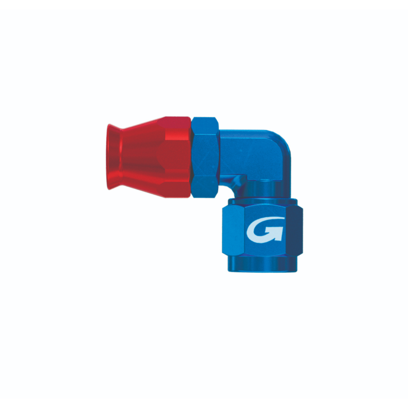 Raccord GOODRIDGE 6690MP 90° Dash 6 9/16 JIC X 18 en Alu Rouge/Bleu