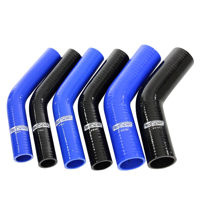 Durite silicone coudée à 45° REDSPEC