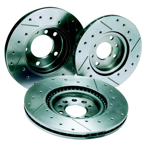 FIAT PUNTO GT Drilled Grooved BRAKE DISCS Front Rear