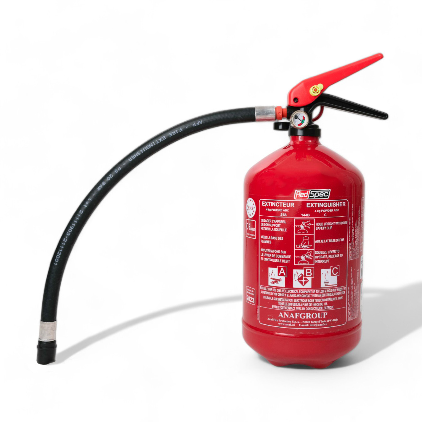 Extincteur manuel poudre REDSPEC, spécial assistance 4 kg Acier REDSPEC PS4-HJ.