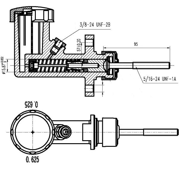 Maîtres cylindres REDSPEC avec bocal 19.05 mm