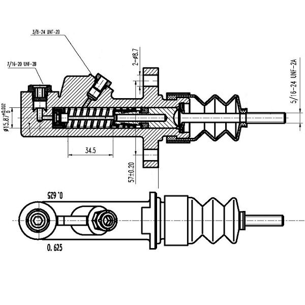 Maîtres cylindres REDSPEC sans bocal 15.87 mm