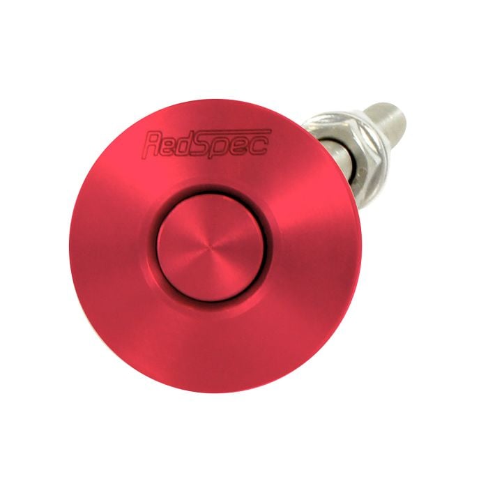Fixation rapide REDSPEC type « Push Clip » en aluminium Rouge