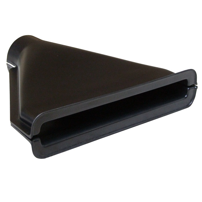 Ecope de refroidissement latérale plate simple droite noire REVOTEC 63 mm - 245 x 45 x 205 mm (2 parties)