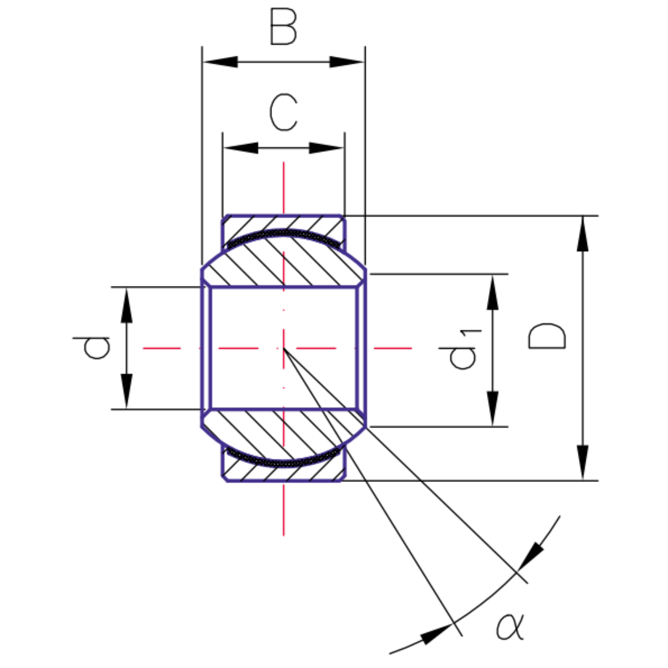 Rotule sphérique sans entretien diamètre minoré ASKUBAL S_410
