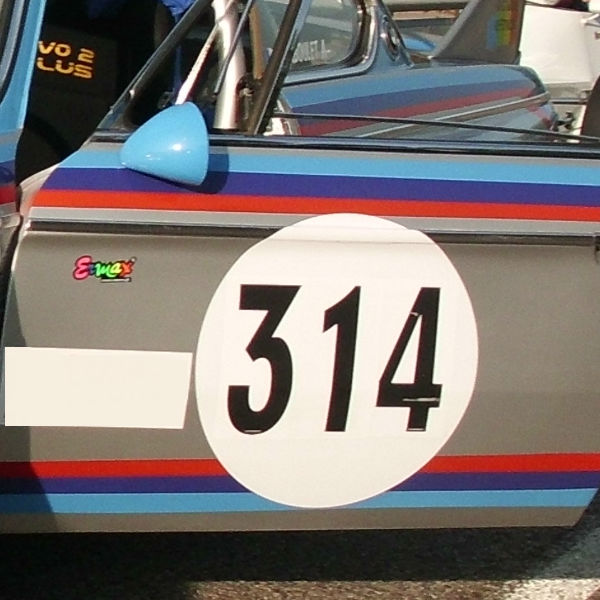 Plaque adhésive n° de course ronde Ø 45 cm