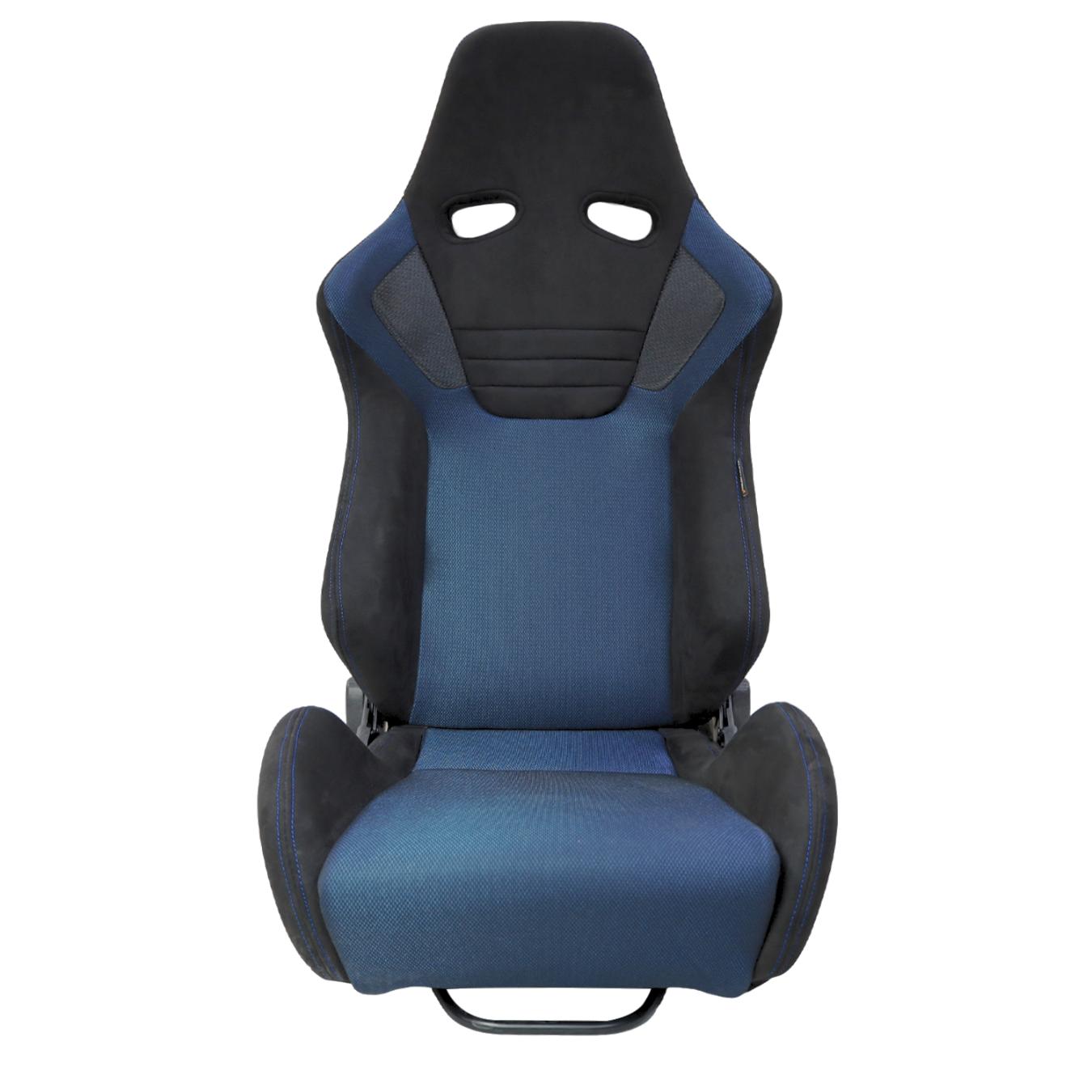 Siège baquet réglable Apex tissu noir/bleu TURN ONE 8O1099BLEU