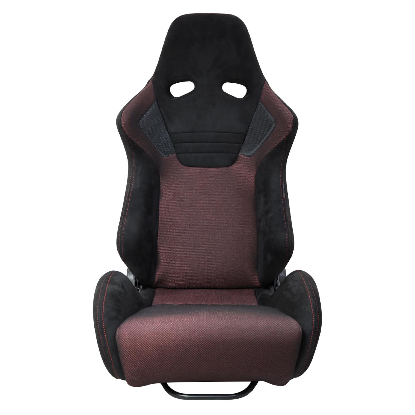 Siège baquet réglable Apex tissu noir/rouge TURN ONE 8O1099ROUGE