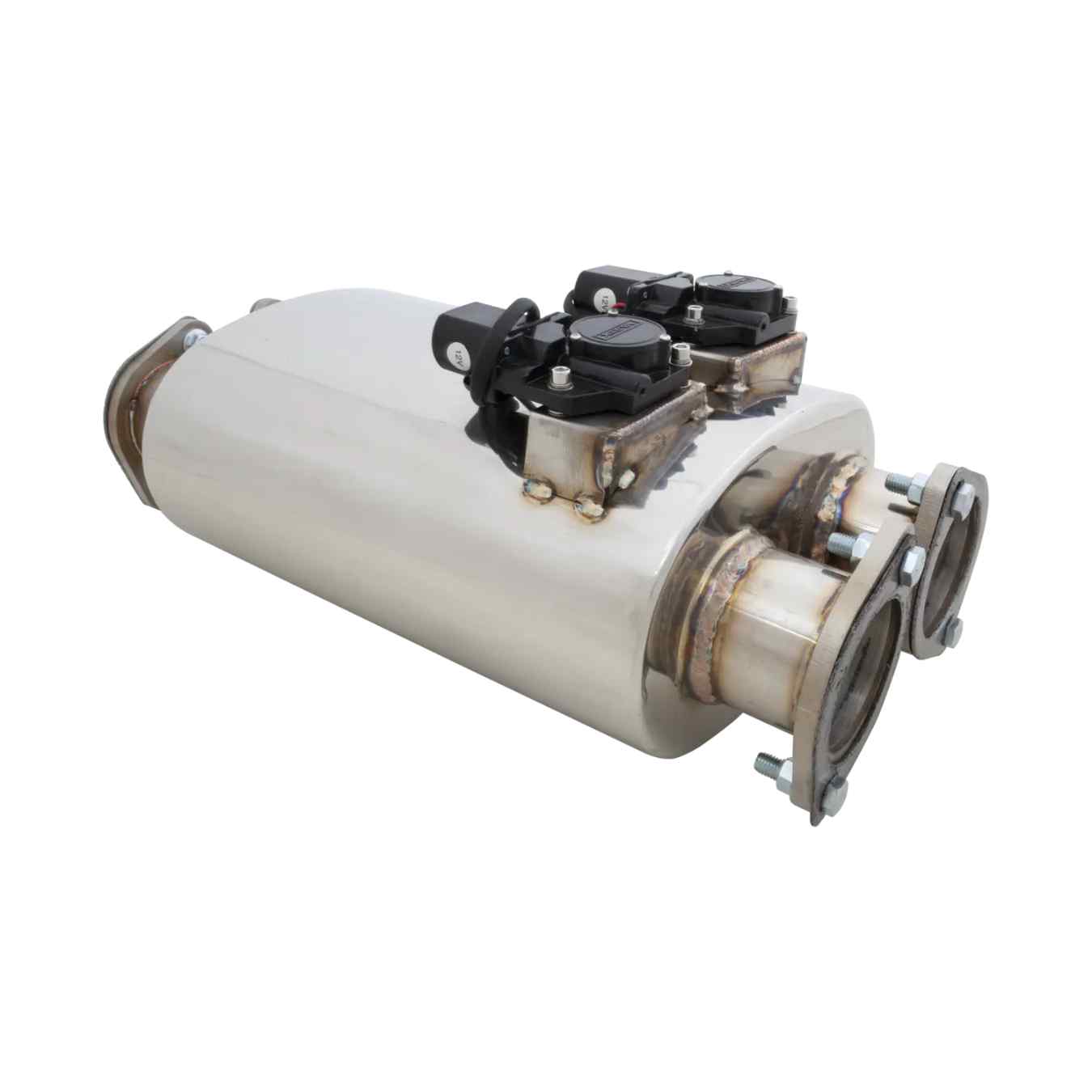 Silencieux rond universel à clapet 2x 76 mm vers 2x 76 mm XFORCE VMK31-300