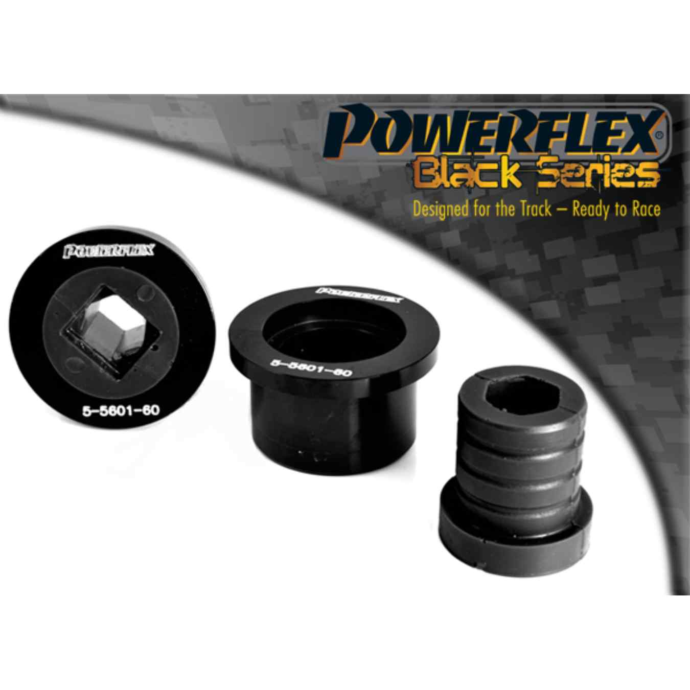 Silent bloc Powerflex arrière de bras de suspension avant, insert alu black series N°1 PFF5-5601-60BLK
